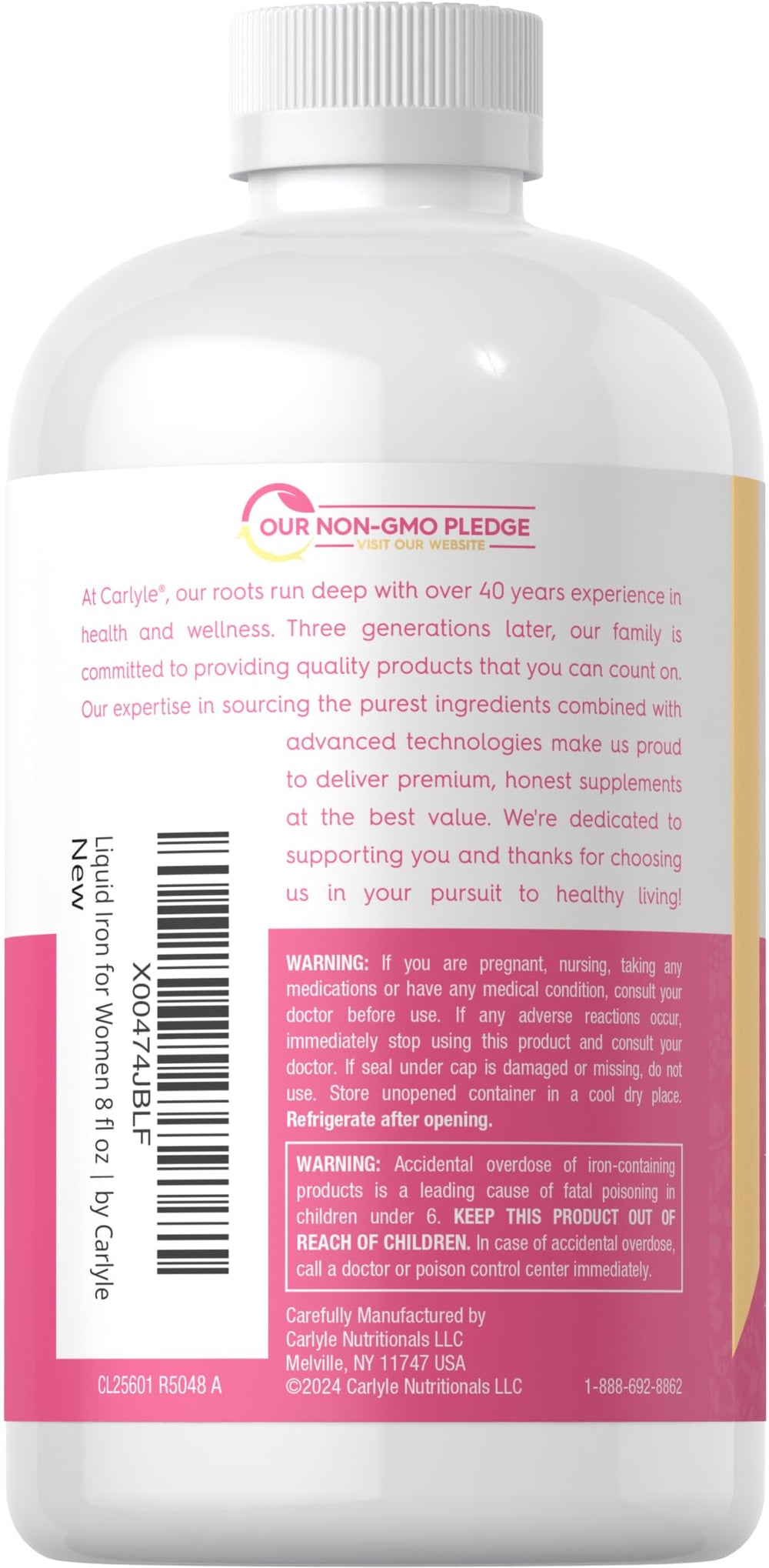 Carlyle Fruit Punch flavor liquid iron ready for tastier daily use.