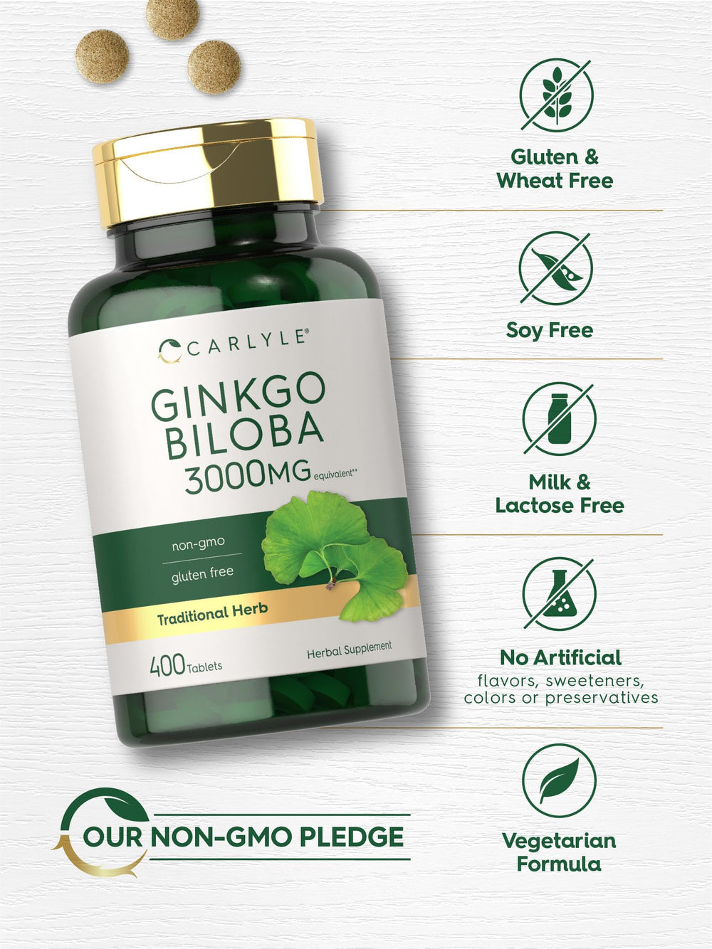 Carlyle Ginkgo Biloba vegetarian formula packaging