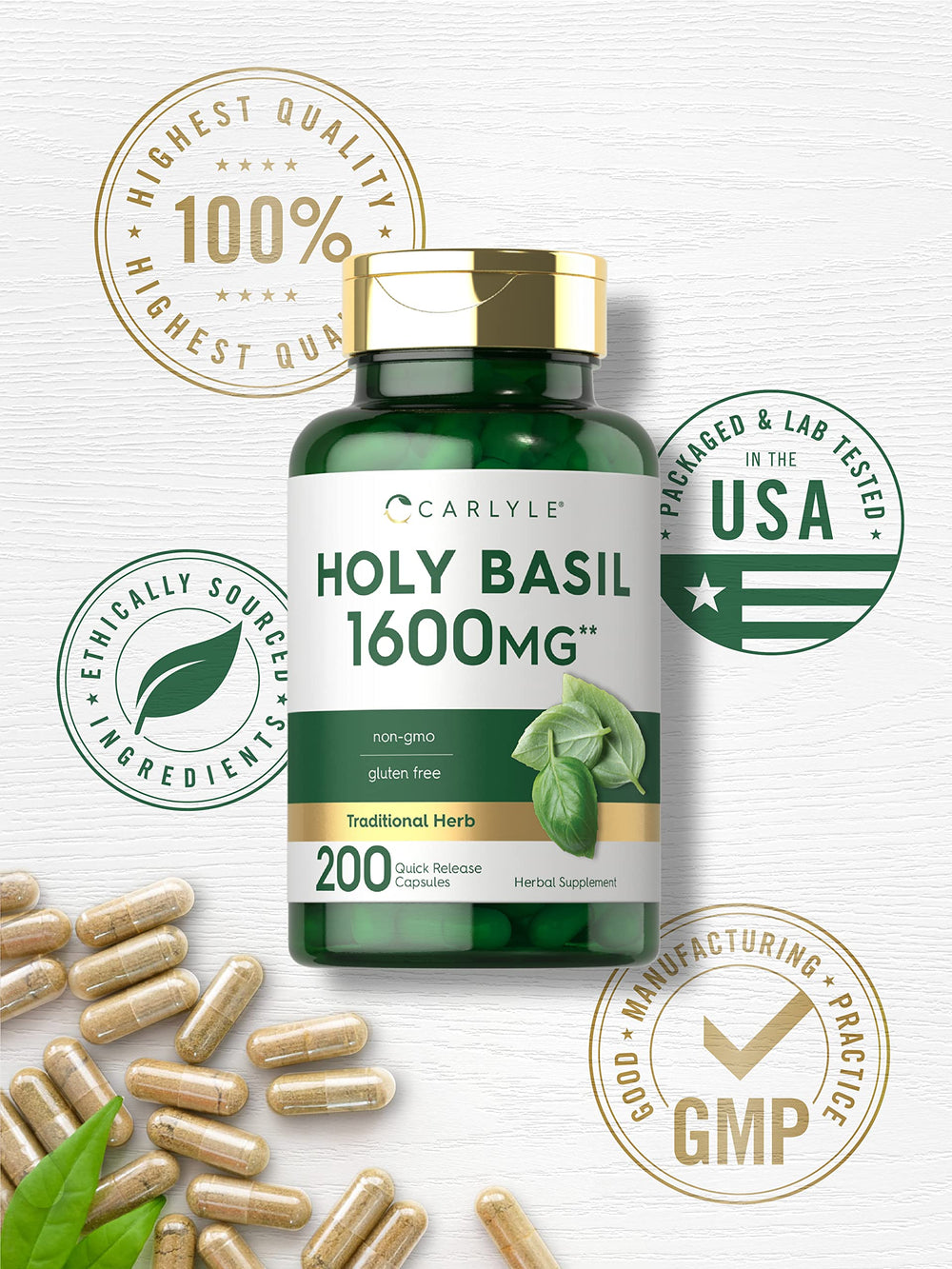 Gluten-free icon signifies allergen-free Carlyle product