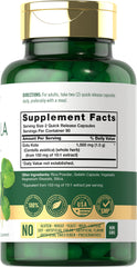 Carlyle Gotu Kola capsules bottle side label shows non-GMO gluten-free formula