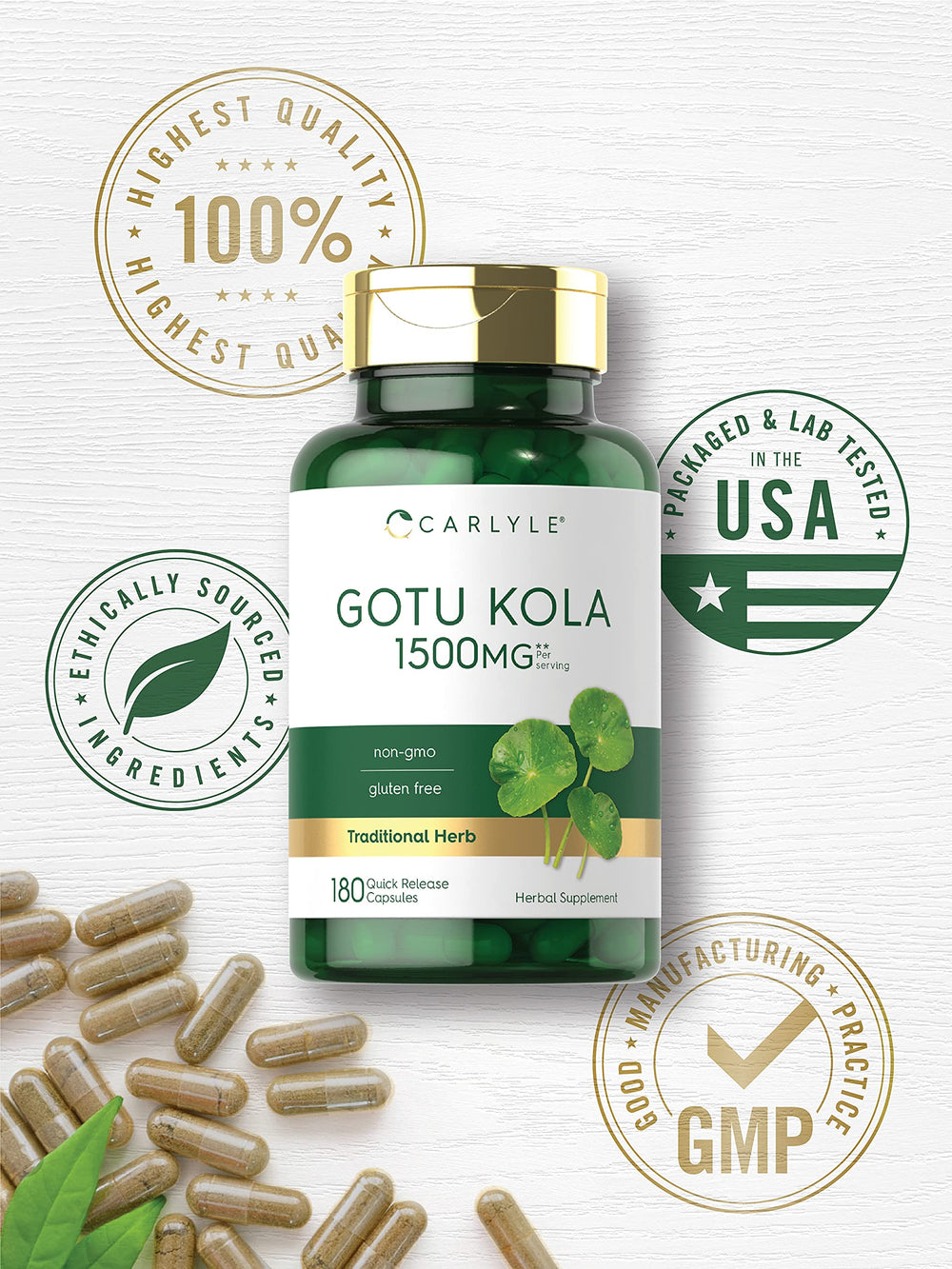 Carlyle Gotu Kola capsules lifestyle image for daily routine