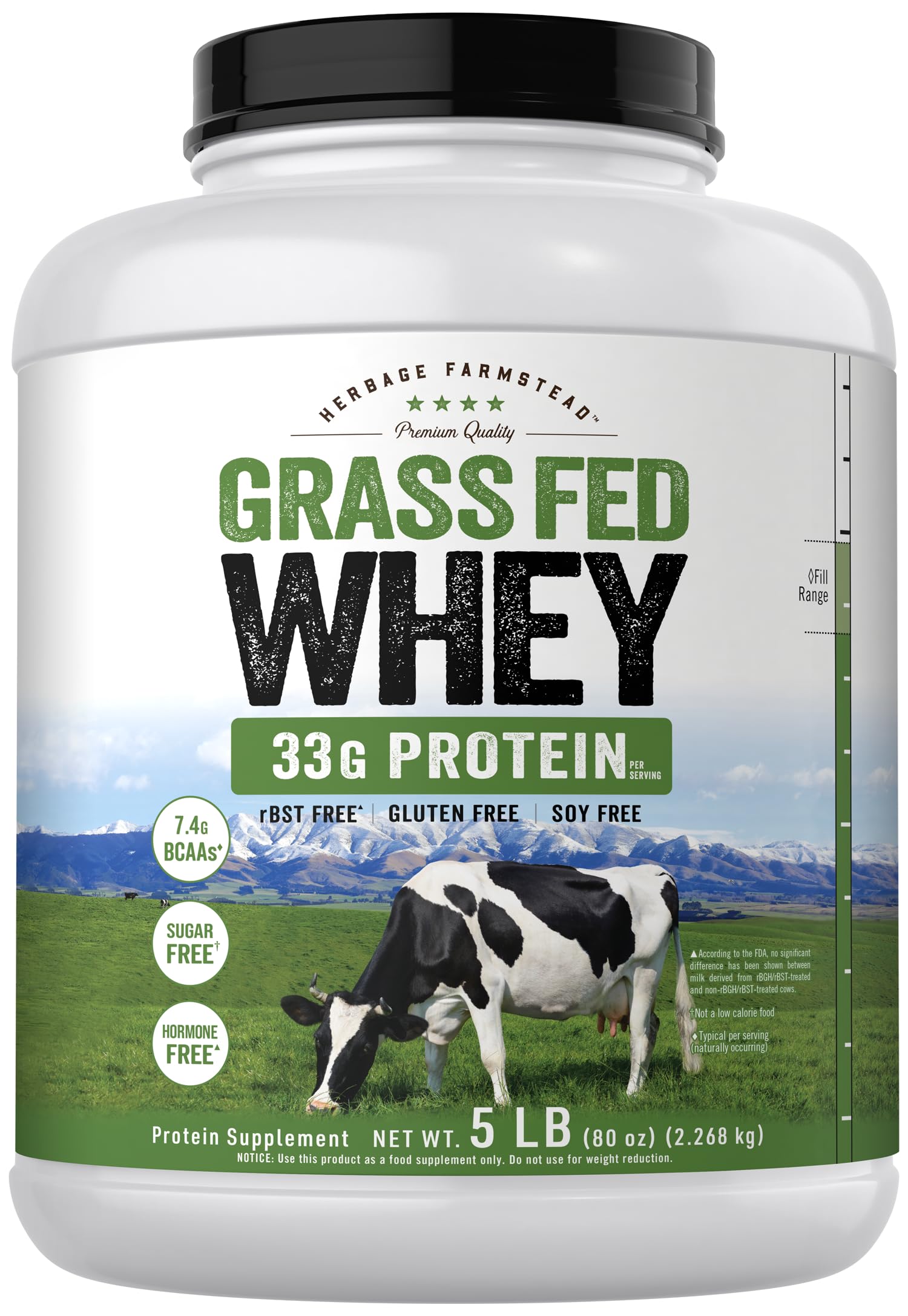 Carlyle grass-fed whey protein powder 5lb bag for daily shakes