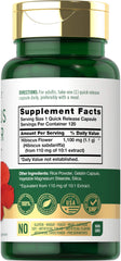 Carlyle Hibiscus capsules pack shown for easy quick-release daily supplementation.
