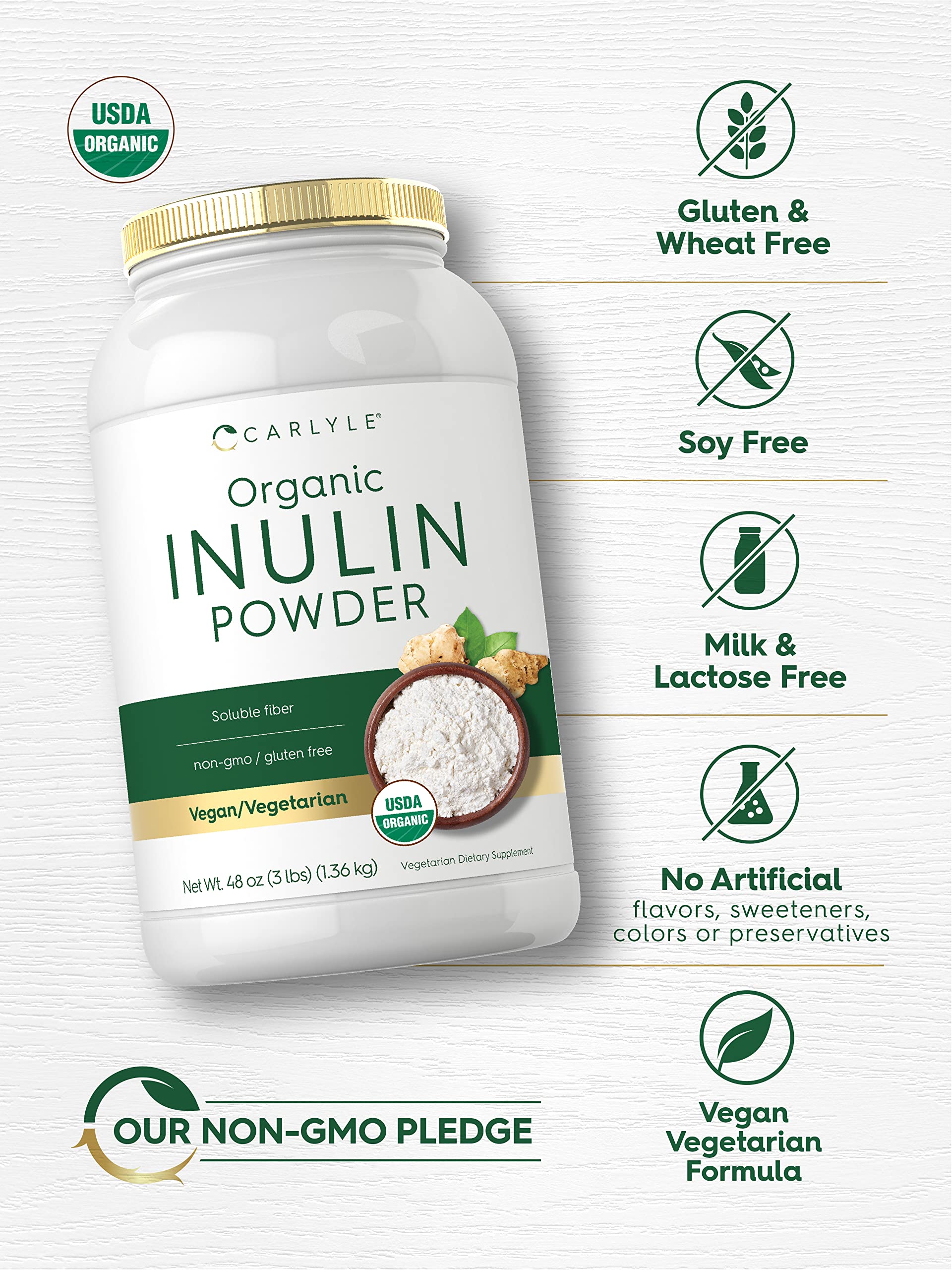 Inulin powder on yogurt or oats adds a gentle fiber boost
