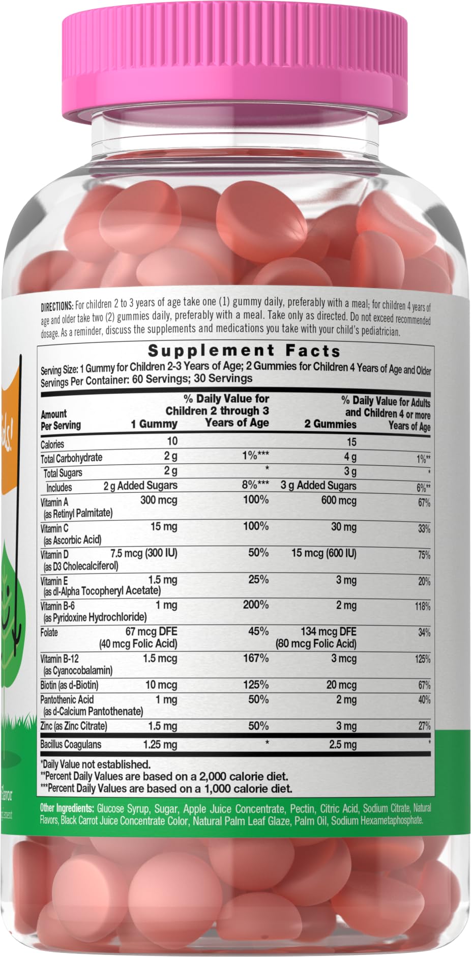 Carlyle probiotics gummies visual highlights gut-friendly support for active kids.