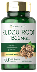 Carlyle Kudzu Root bottle closeup showing quality for daily wellness.