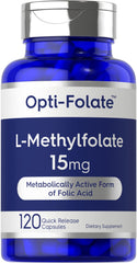 Carlyle L-Methylfolate bottle front highlighting high-potency folate in value-size bottle