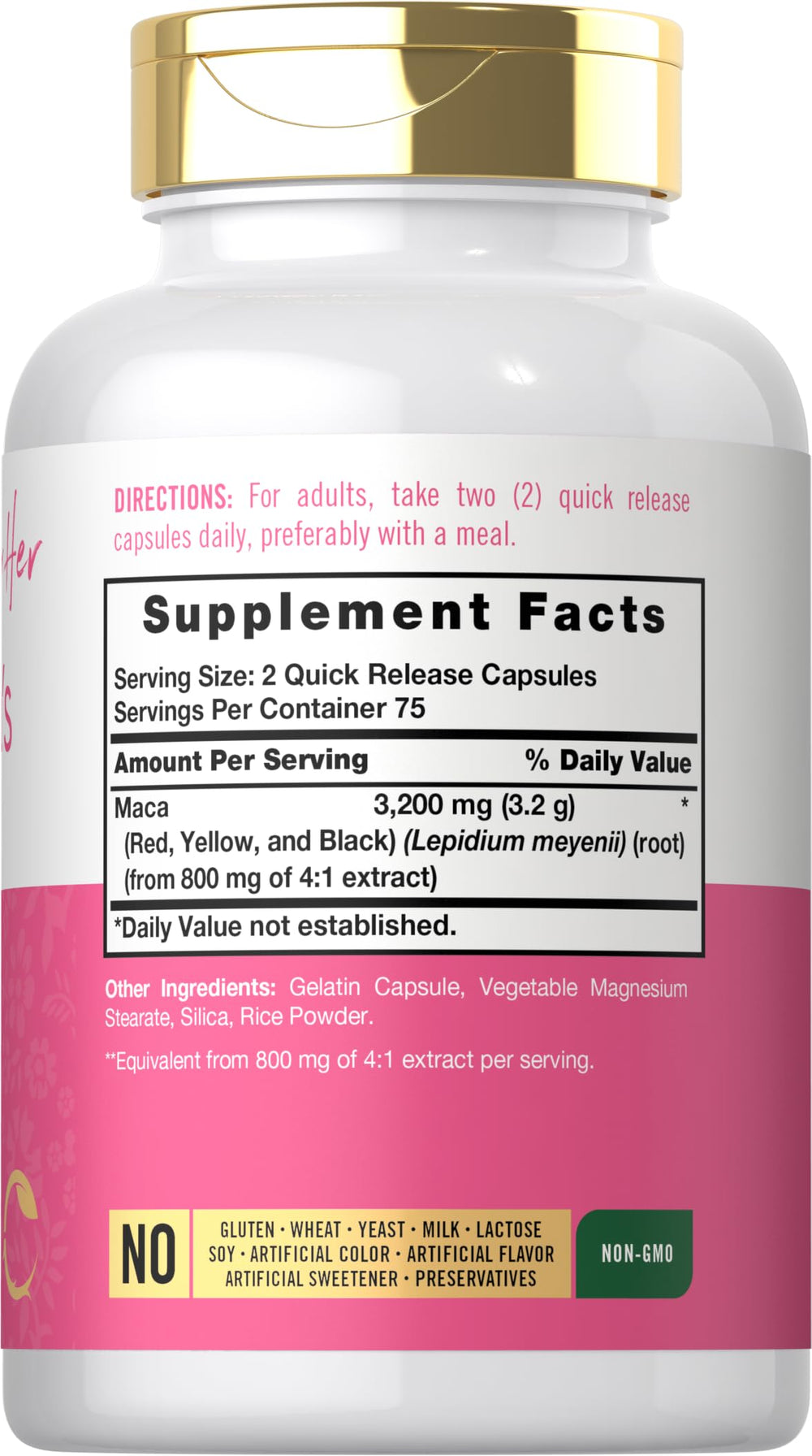 Carlyle Maca Root Capsules capsules closeup for easy daily use