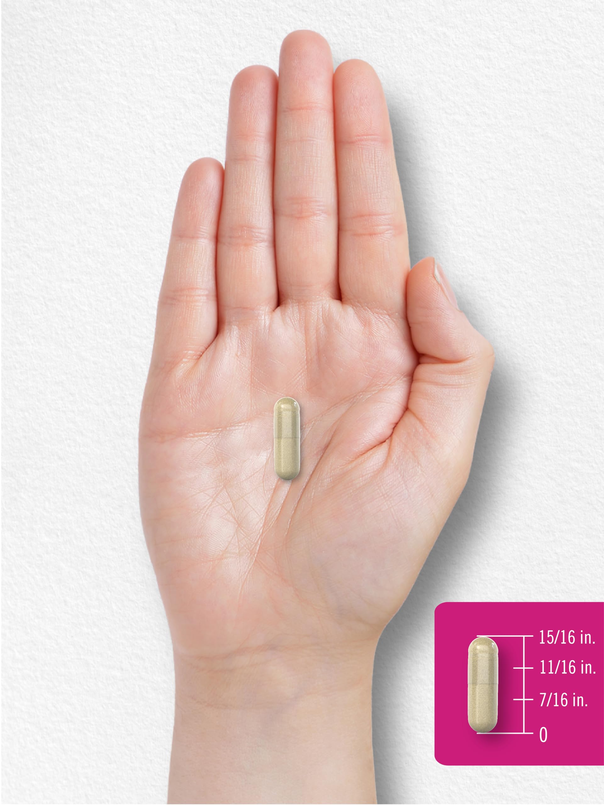 Capsules poured from Carlyle Maca Root bottle for simple daily intake