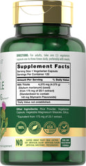Carlyle Milk Thistle bottle side-label shows gluten-free formulation