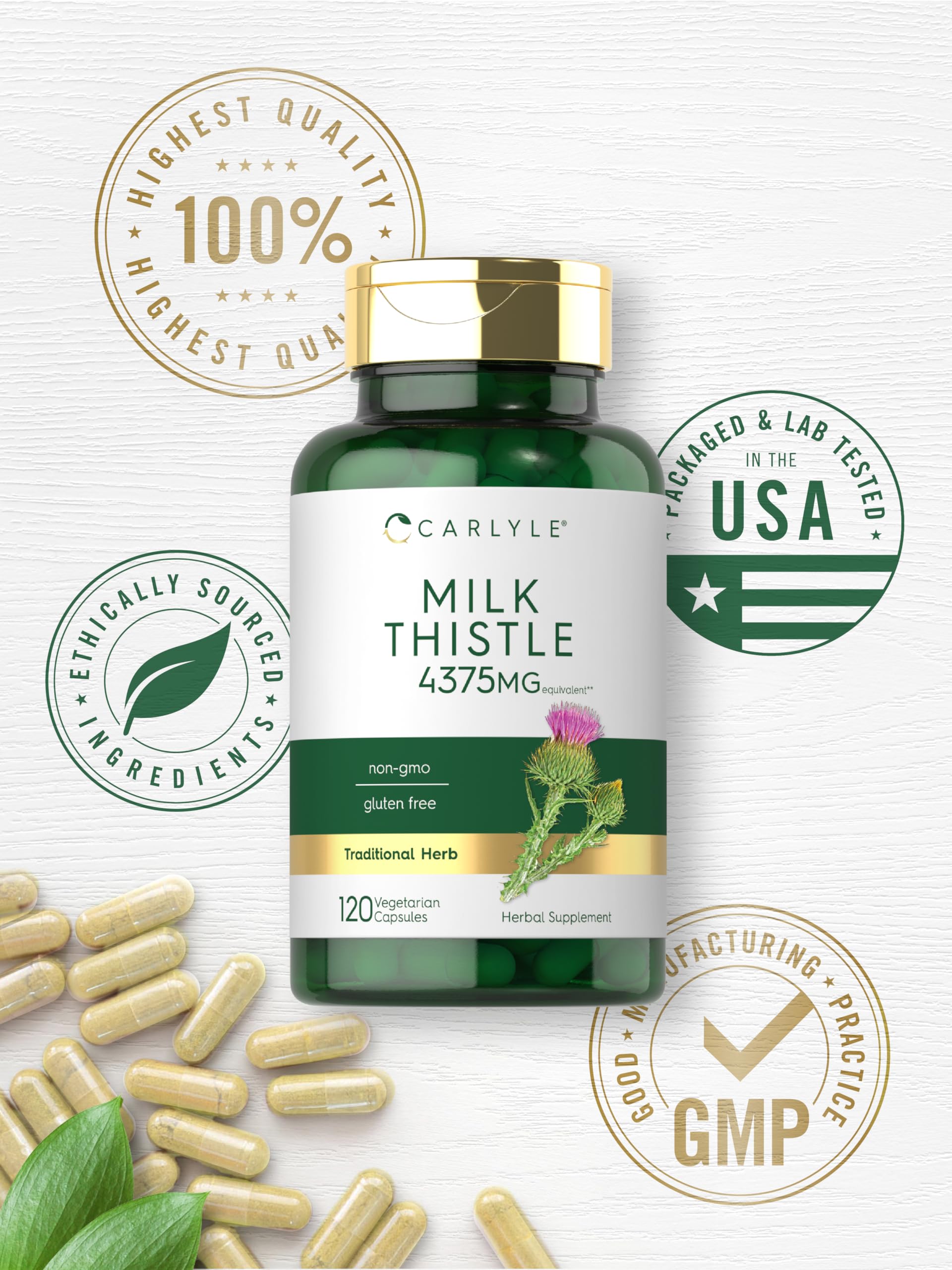 Carlyle Milk Thistle non-gmo-label indicates clean, non-GMO supplement option