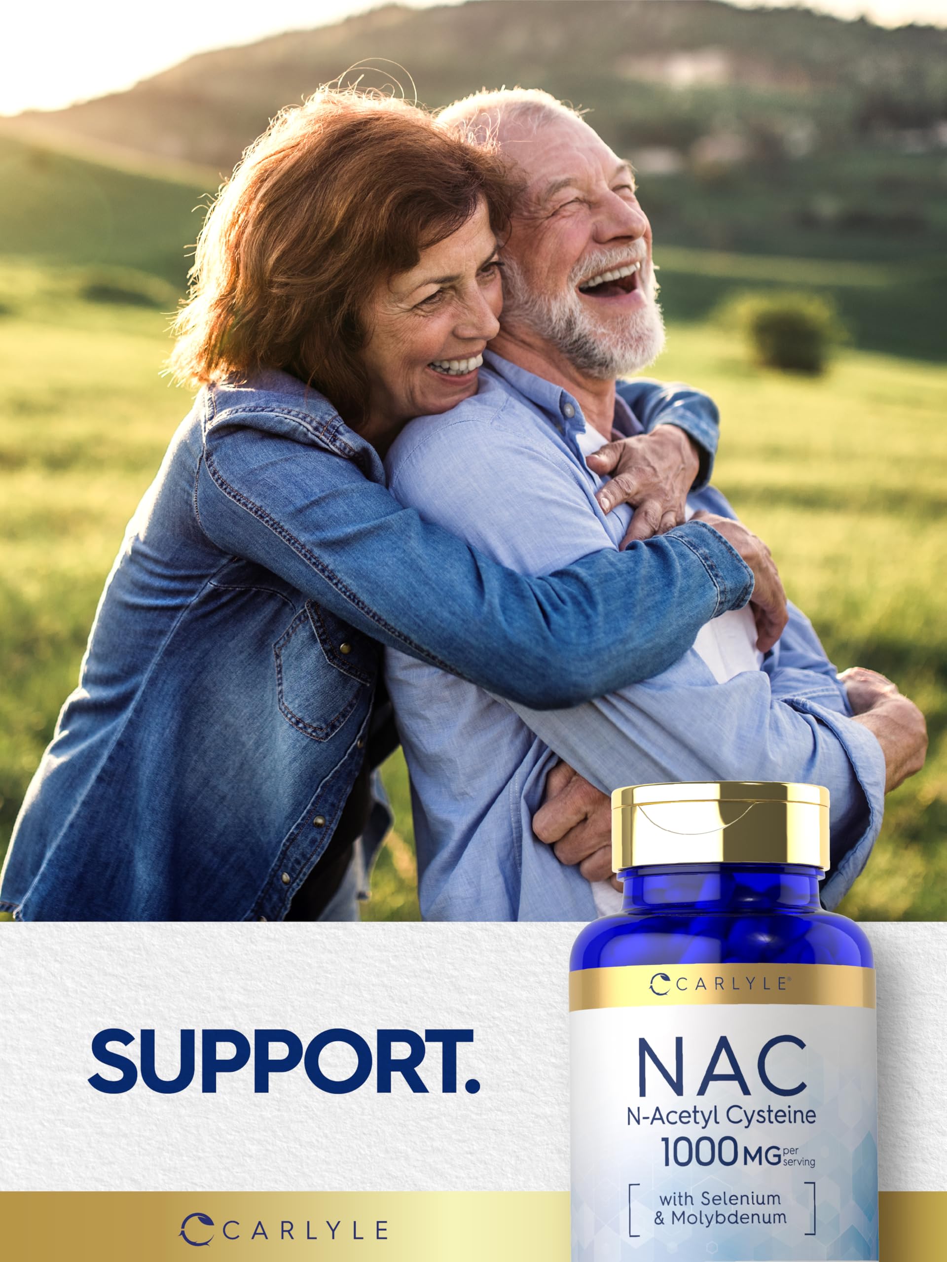 Carlyle NAC product shot on a clean surface for daily routine