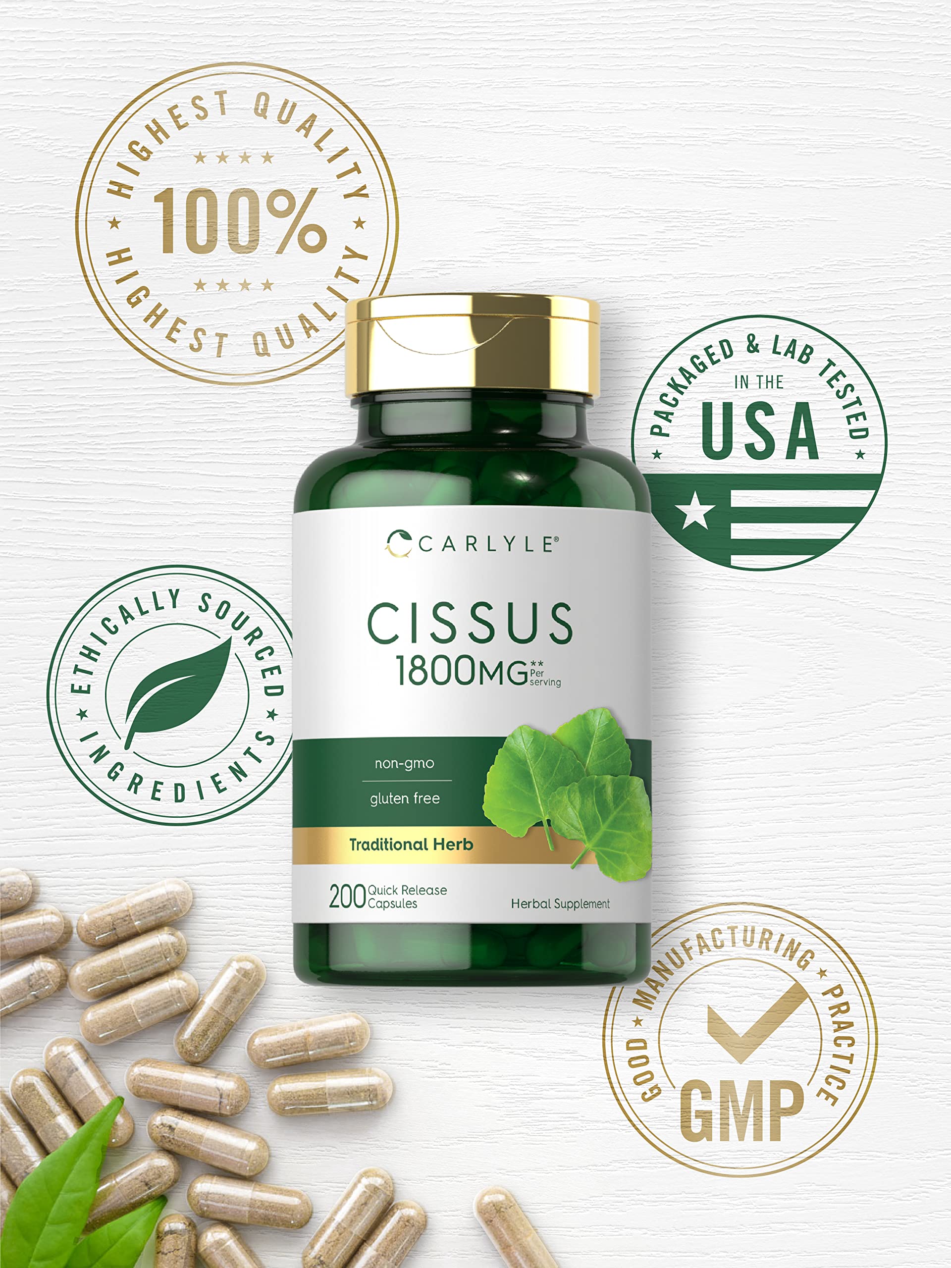 Carlyle packaging displays non-GMO and gluten-free credentials for dietary needs.