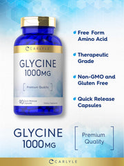 Carlyle gluten-free and non-GMO badge on Glycine packaging