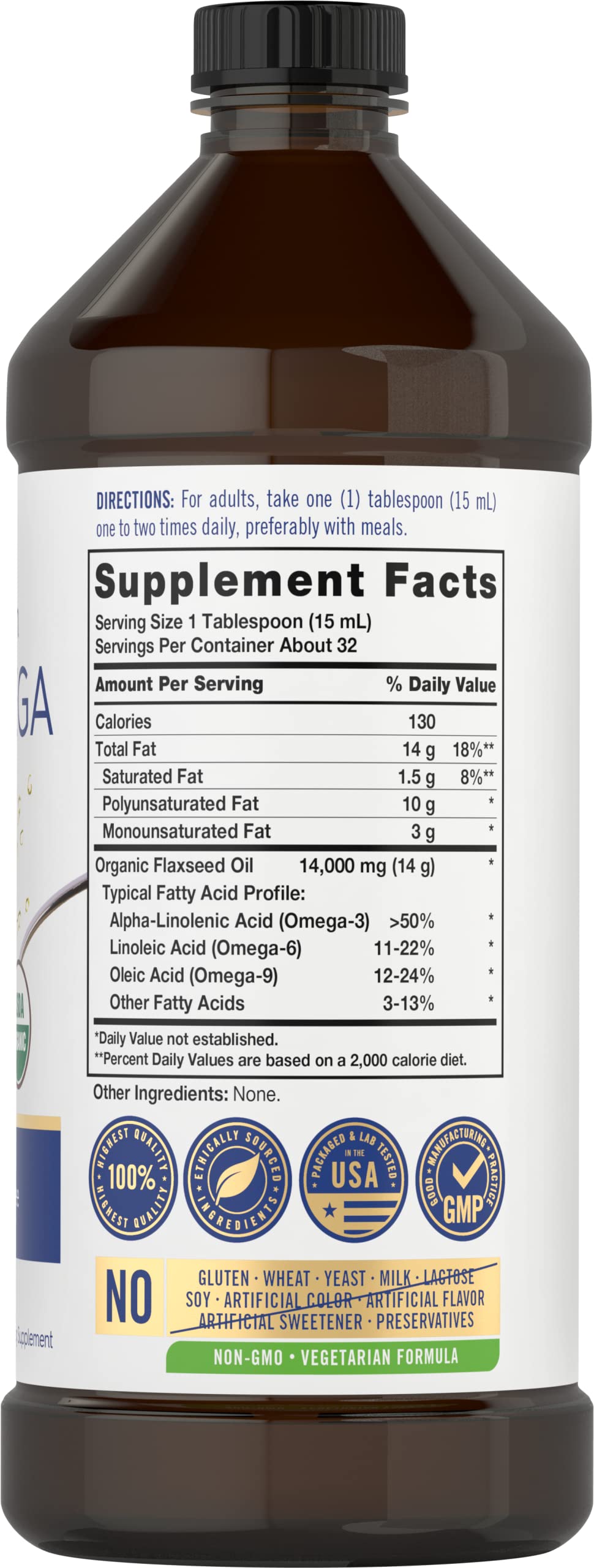 Carlyle Omega 3 6 9 cap highlights easy dosing from a vegan, organic bottle