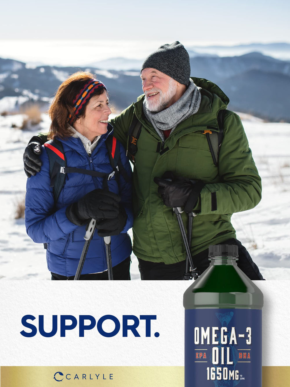 Carlyle Omega-3 Fish Oil Liquid lemon flavor ready for your morning routine.