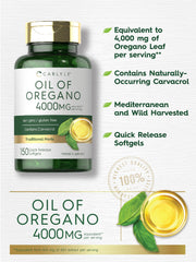 Carlyle Oregano Oil gluten-free label for safe dieting.