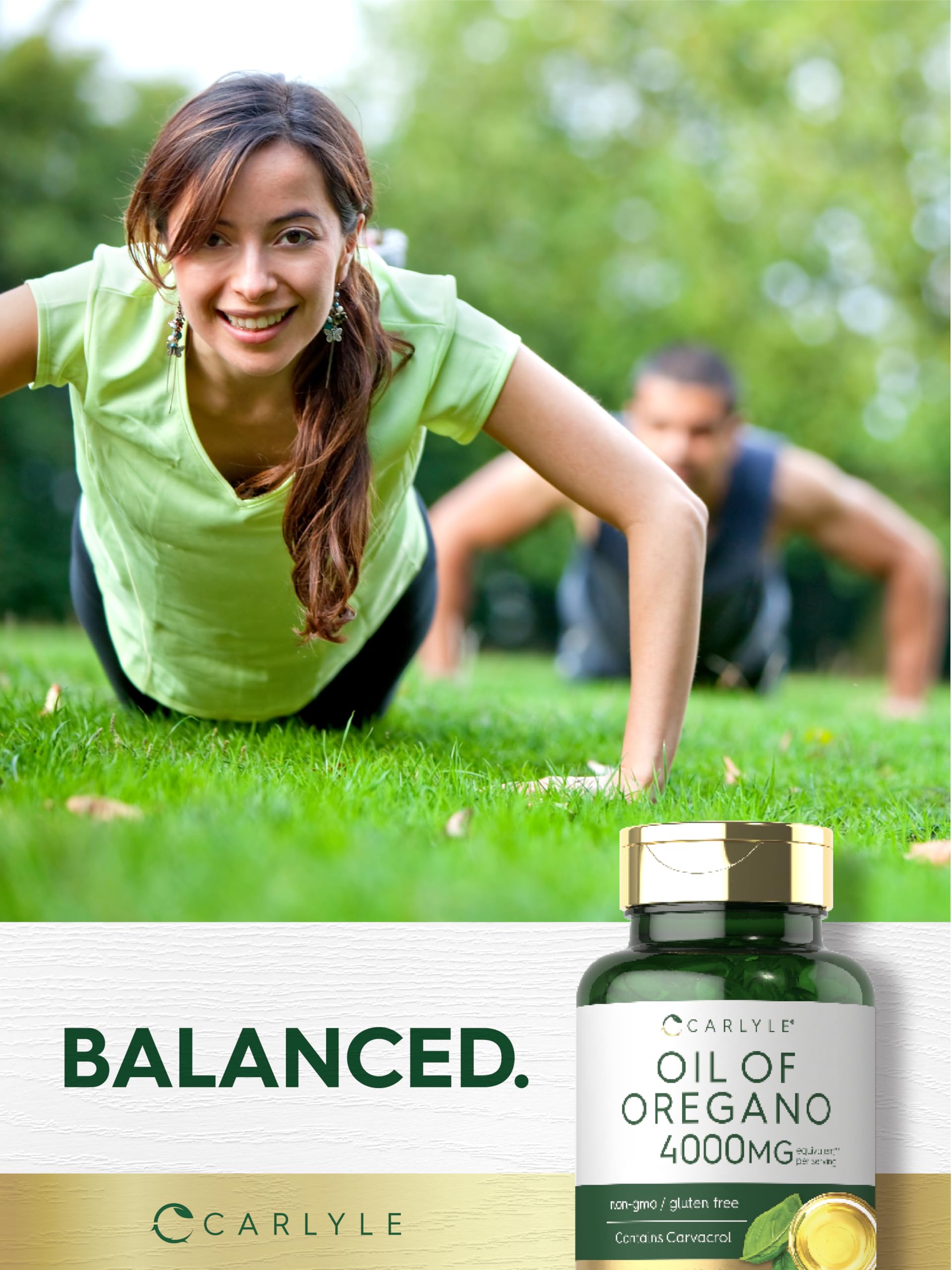 Carlyle Oregano Oil ingredients list shows natural extract.