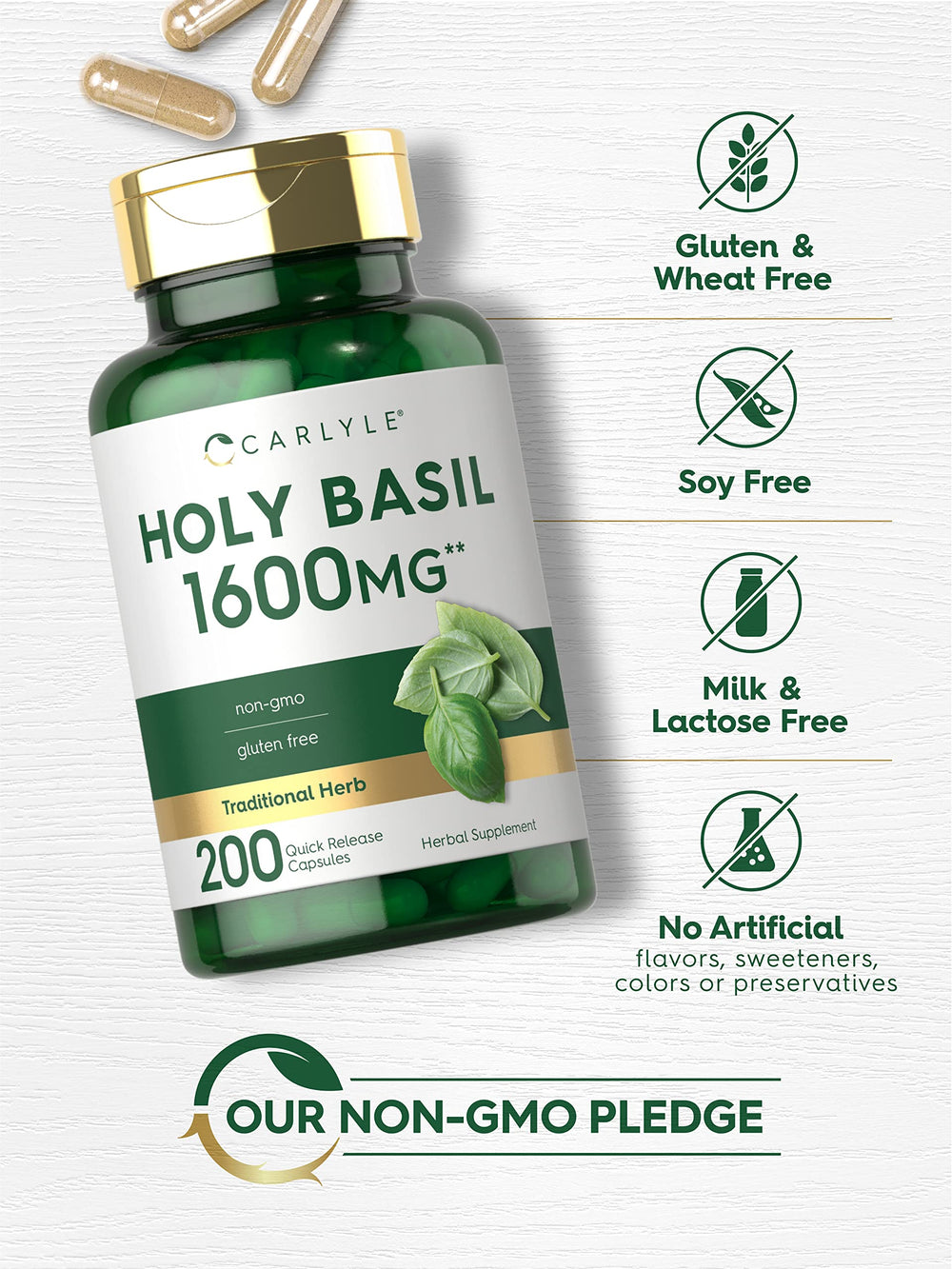 Carlyle 200-count bottle pictured on the packaging front