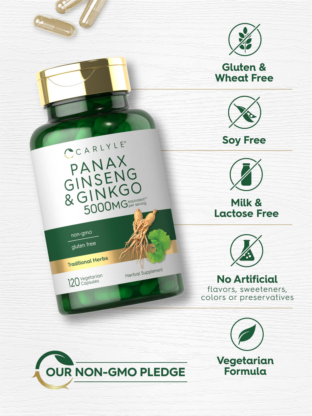 Carlyle Panax Ginseng & Ginkgo 5000mg daily routine lifestyle shot