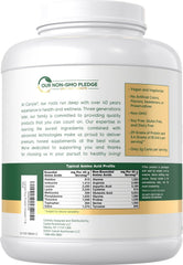 Carlyle pea protein powder scoop in powder suggests easy one-scoop servings.