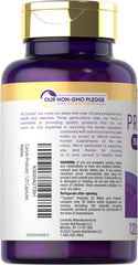 Carlyle probiotic label detail showcases non-GMO, gluten-free features.