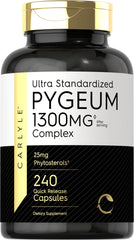 Carlyle Pygeum 1300mg bottle, quick-release capsules for daily wellness
