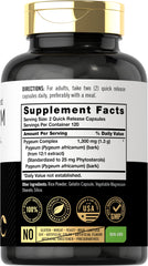 Bottle of Carlyle Pygeum capsules with 240-count supply