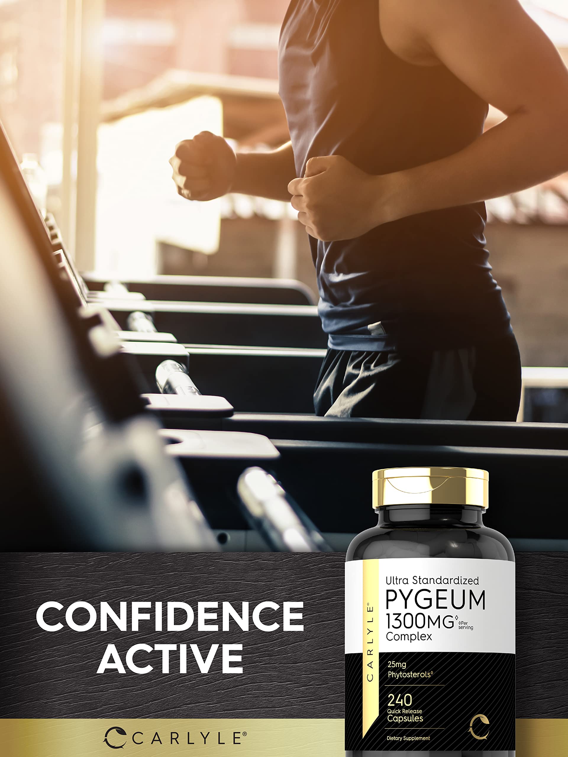 Non-GMO seal visible on Carlyle Pygeum bottle
