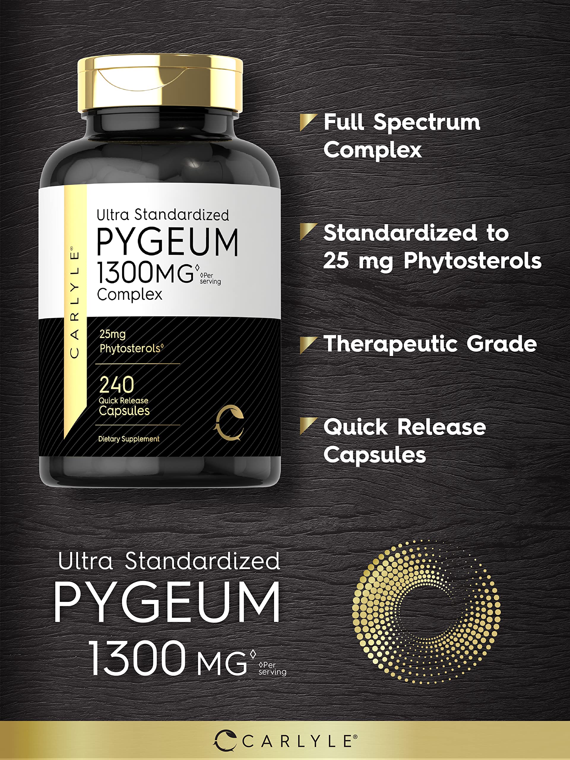 Carlyle Pygeum quick-release capsules for easy daily use