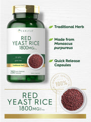 Carlyle Red Yeast Rice label emphasizes gluten-free and allergen-free formula.