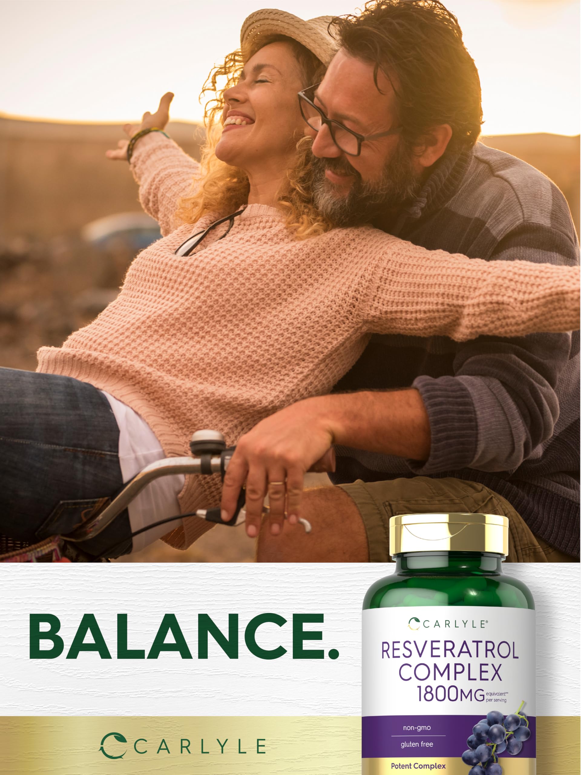 Carlyle Resveratrol Complex lab testing seal, quality and safety emphasis
