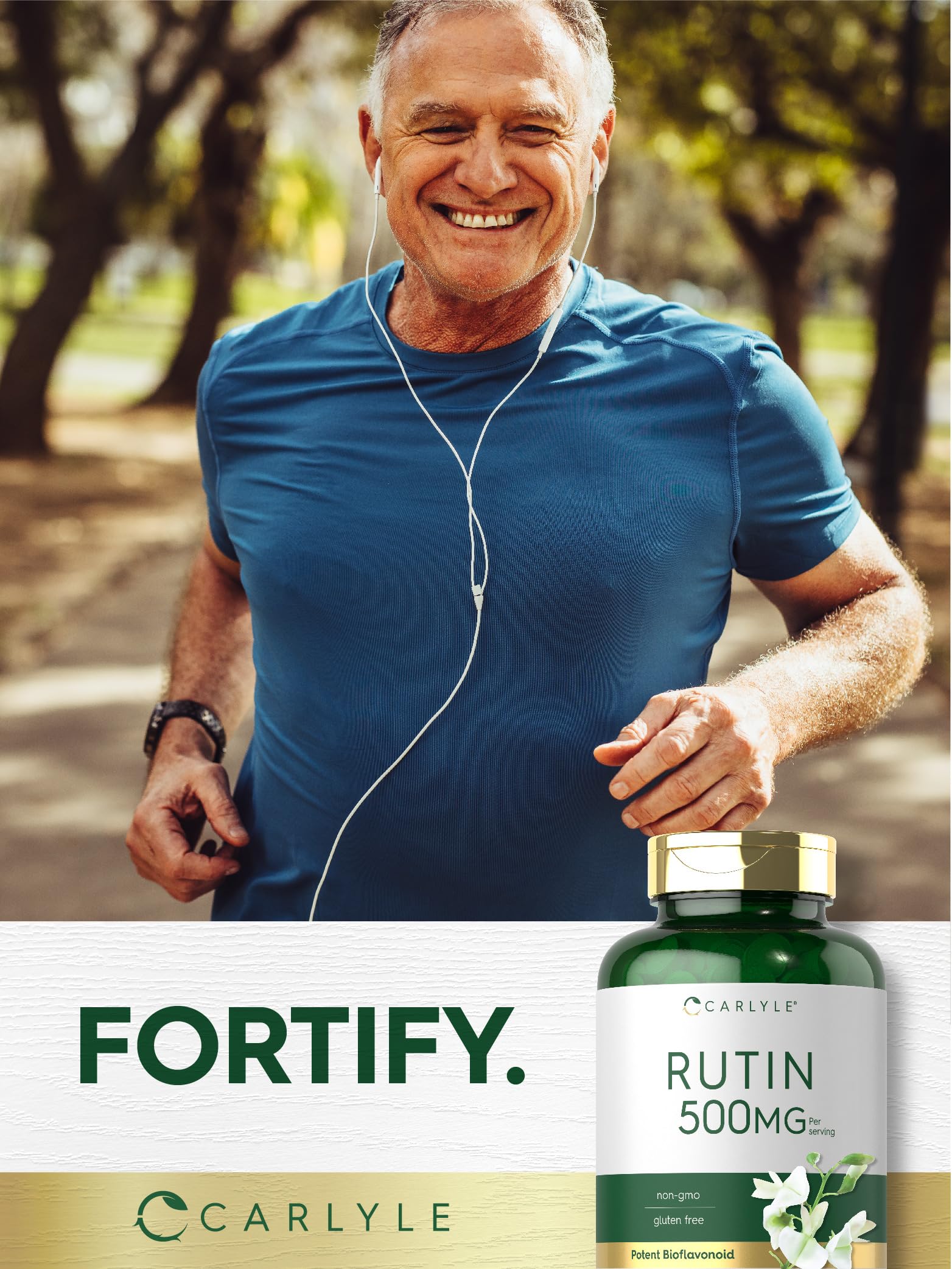 Carlyle Rutin non-GMO seal signals trusted sourcing.