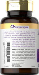 Label detail on Carlyle Saccharomyces boulardii highlighting non-GMO and gluten-free features.