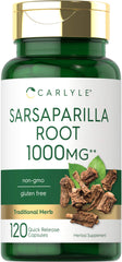 Carlyle Sarsaparilla Root Capsules bottle for easy daily supplementation