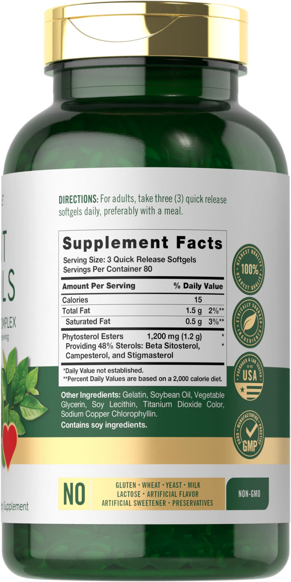 Closeup of Carlyle softgel capsules highlighting quick-release formula for easy swallowing.