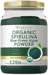 Carlyle spirulina powder jar for a daily plant-based boost.