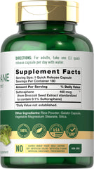 Close-up of Carlyle Sulforaphane capsules for easy daily dosing