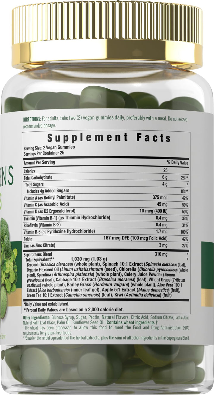 Carlyle open bottle with gummies visible, convenient grab-and-go nutrition shown