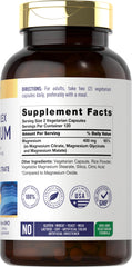 Close-up of Carlyle magnesium capsules highlighting vegetarian, non-GMO formula for everyday wellness.