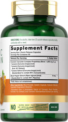 Close-up of Carlyle Turmeric Curcumin capsules for convenient daily use.