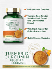 Carlyle Turmeric Curcumin label and packaging highlighting quality cues.