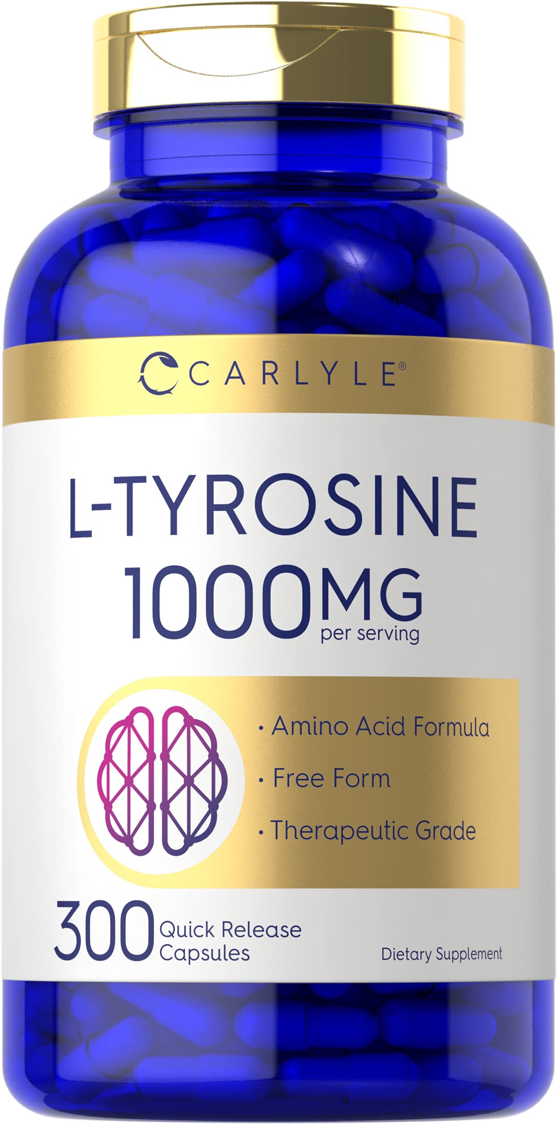 Carlyle Tyrosine bottle front view for daily wellness support.