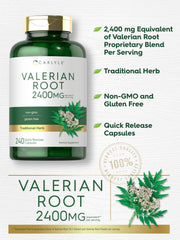 Carlyle Valerian Root tablet-count displays 240 capsules for a convenient ongoing routine.