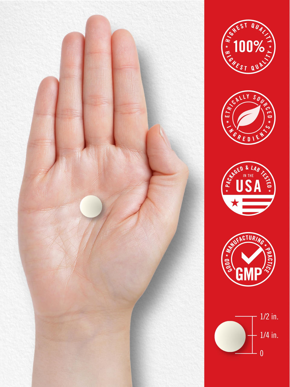 Vegetarian formula badge on Carlyle Vitamin C bottle