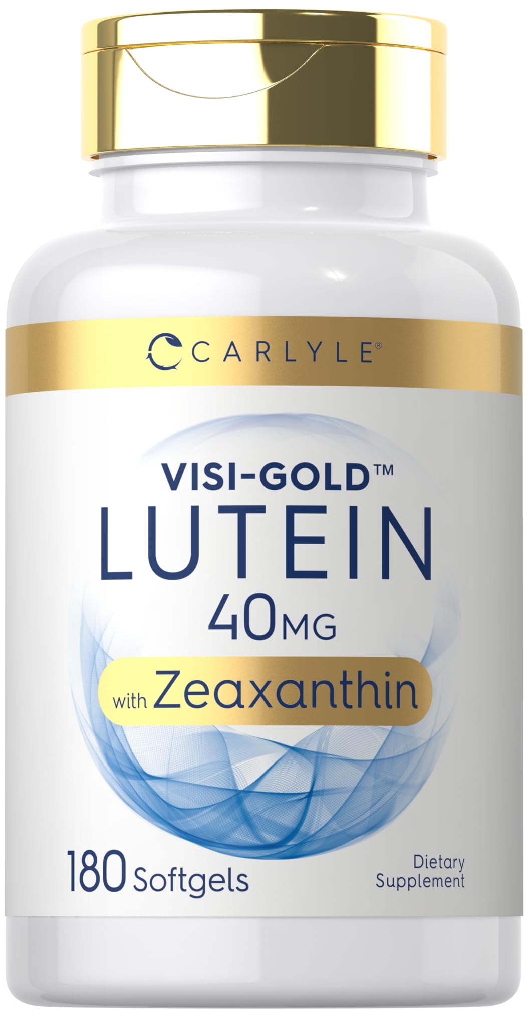 Carlyle Visi-Gold bottle front showing eye health support with lutein and zeaxanthin.