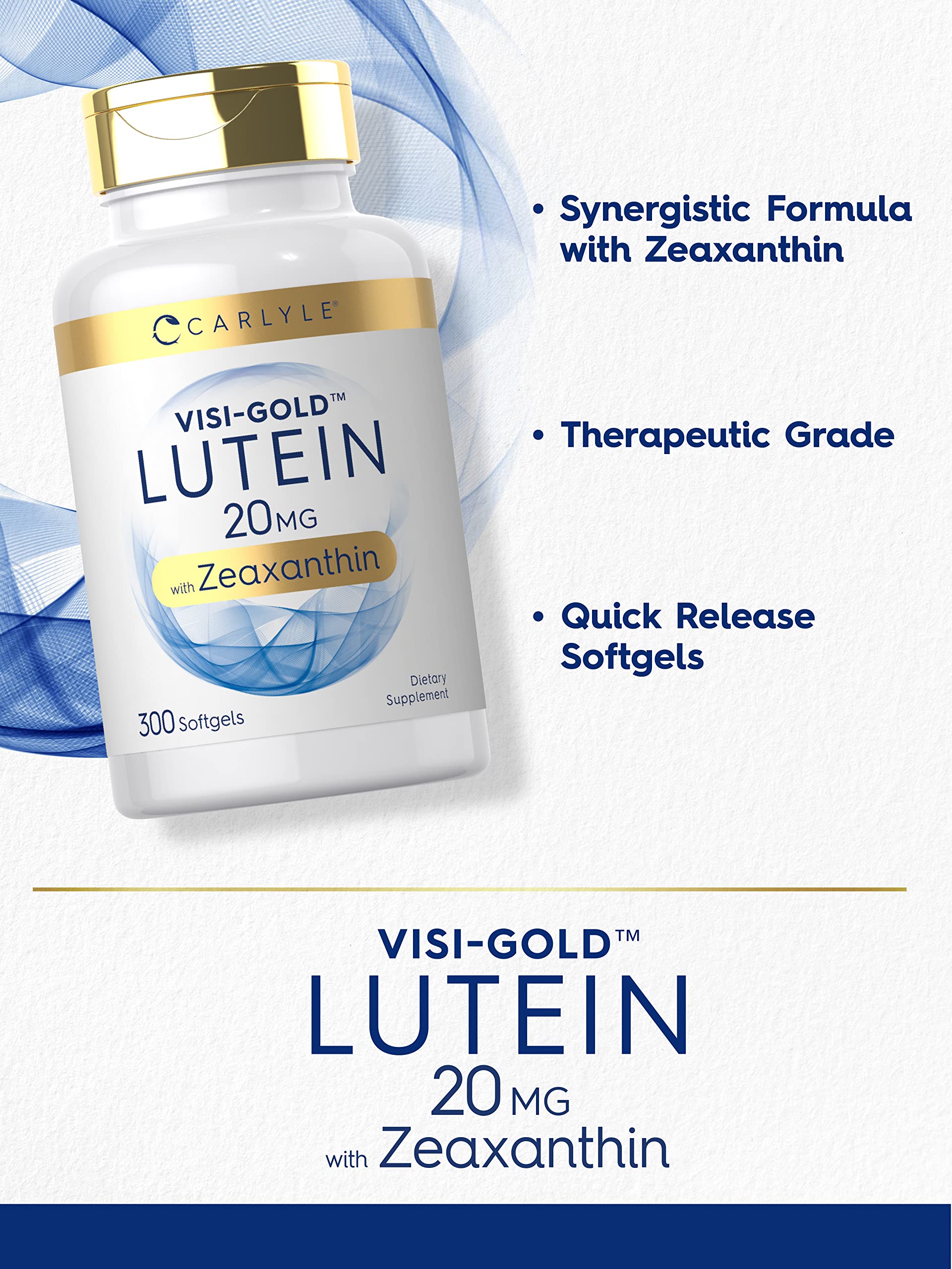 Visi-Gold label highlighting marigold-derived carotenoids