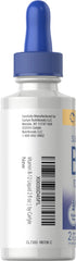 Sublingual drops being placed under the tongue for convenient delivery.
