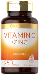 Carlyle Vitamin C with Zinc softgels bottle for daily nutrient support