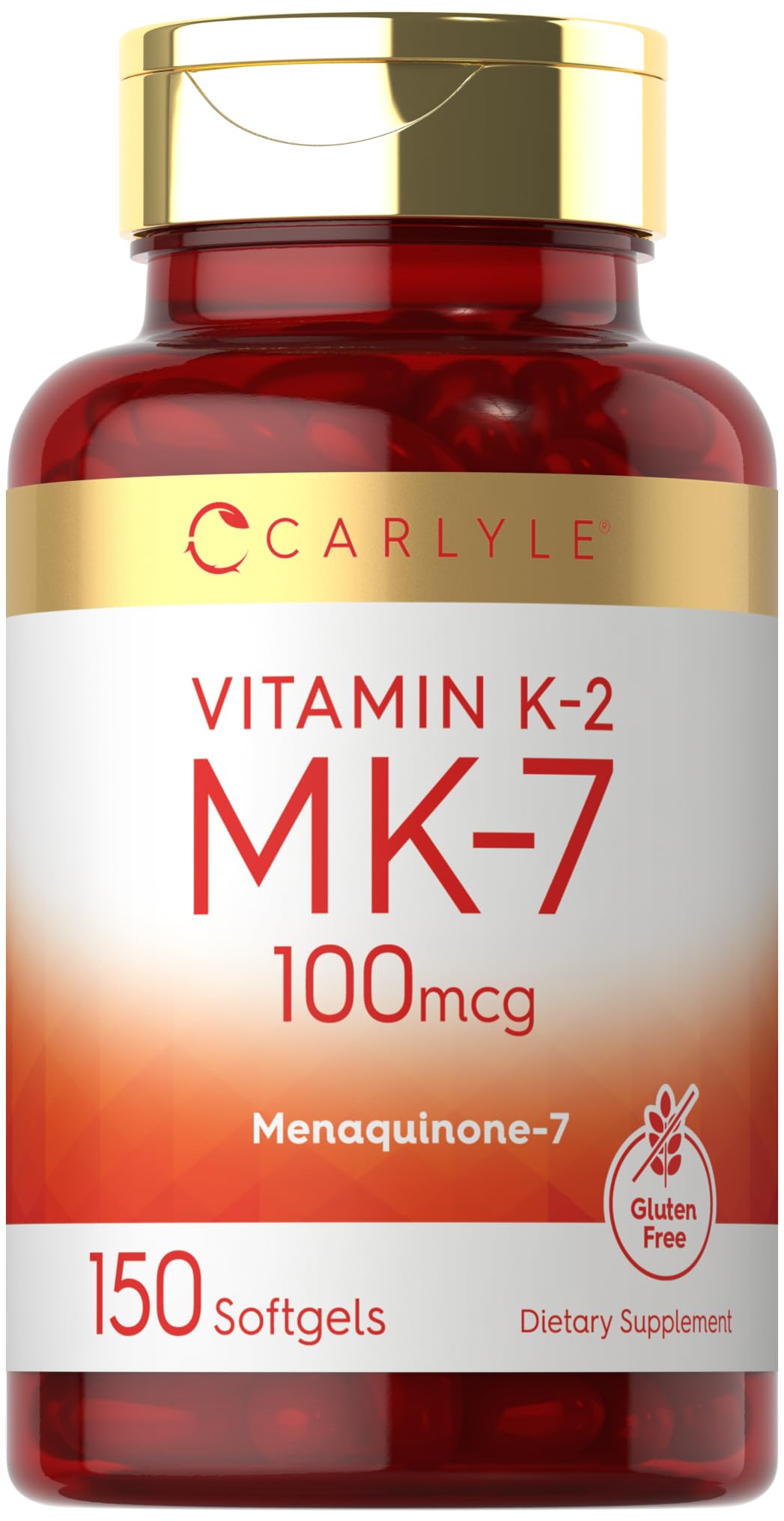 Carlyle Vitamin K2 MK7 bottle front view for daily wellness